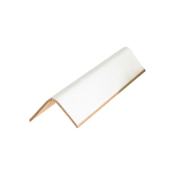 The Packaging Wholesalers Global Industrial Light Duty Edge Protectors 2inW x 2inD x 36inL .12in Thick White 100/Pack VBDEP2236120BX - main